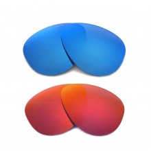 New Walleva Polarized Fire Red + Ice Blue Replacement Lenses For Ray-Ban Aviator Large Metal RB3025 55mm